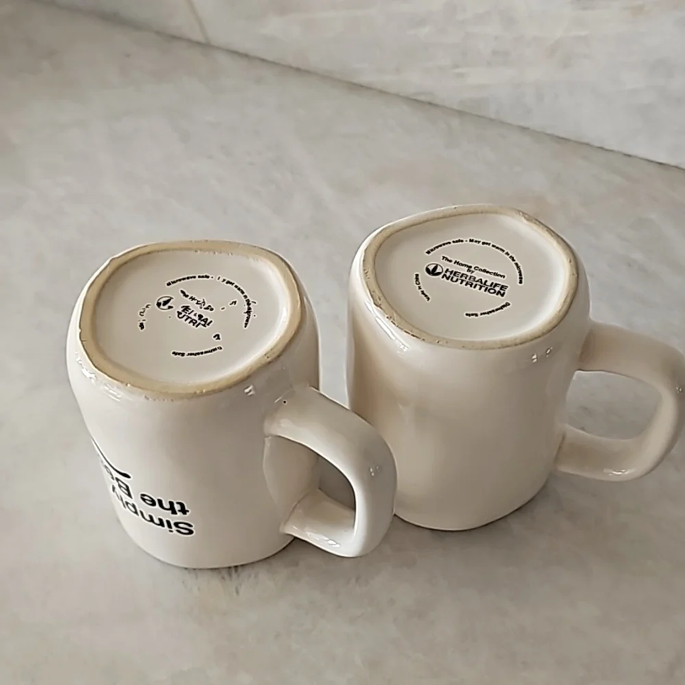 Set of White Mugs New No Tags